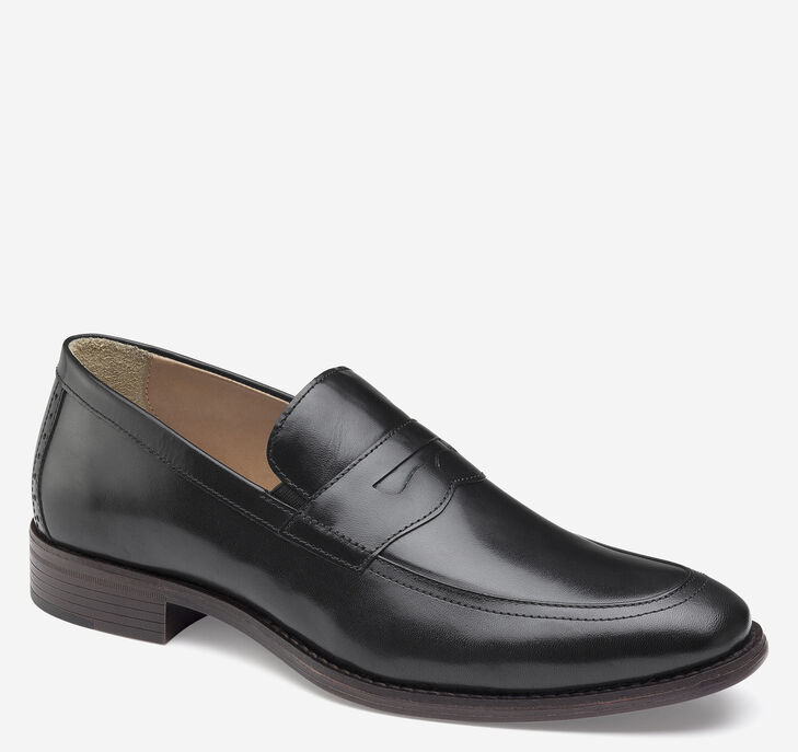 Johnston & Murphy Lewis Penny Loafers Herr - Svarta Finskor [TY4790385]